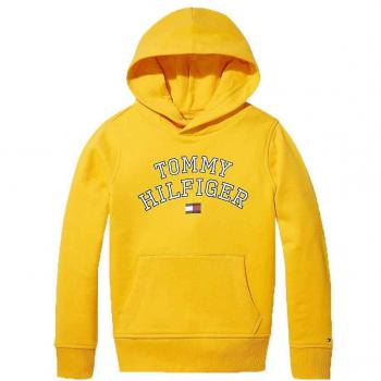 Tommy Hilfiger Felpa con Cappuccio Bambino Ragazzo Giallo KB0KB04235-716