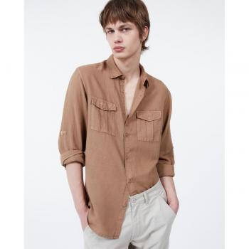 Camisa de lino para hombre con bolsillos de Sfera