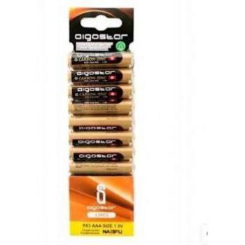 Aigostar Pilas de Carbono-Zinc AA LR06 y AAA LR03 - Pack de 12 Unidades