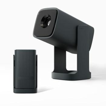 Proyector Inteligente Wanbo Cube 1 - Mini Proyector Portátil 350 Lúmenes HD, Android TV 11, Altavoz Bluetooth de 8 W, Corrección Keystone, Doble Wifi