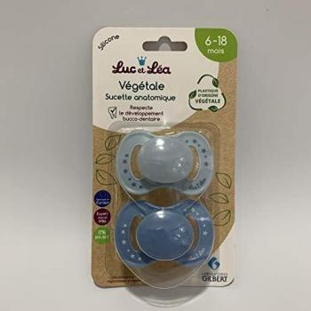 Chupete Anatómico Vegetal 6-18 Meses Azul y Rosa - Pack de 2
