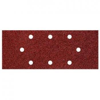 Wolfcraft 1971000 - Pack de 5 Hojas de Lija Corindón Perforadas, Grano 40, Tamaño 93 x 230 mm, Color Plata