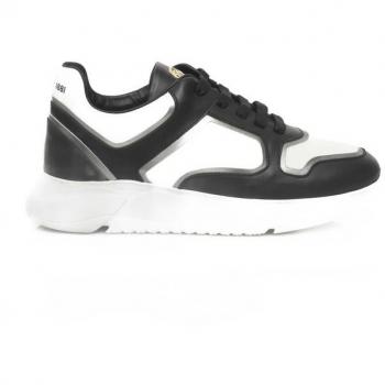 Cerruti 1881 Black And White Cow Leather Sneaker - EU37/US7