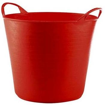 Capazo Rojo de Plástico Flexible Multiusos 26 Litros