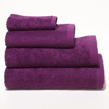 Sancarlos - Toalla rizo premium morada baño - algodón peinado - densidad 550 g - baño 100x150 cm - morado