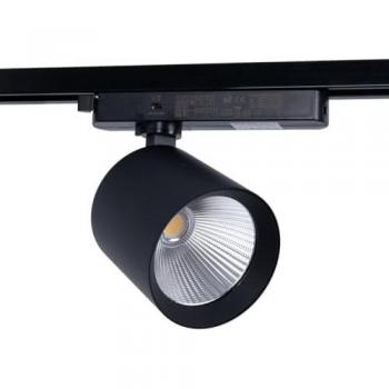Proyector LED para carril monofásico Barcelona - 40W - CCT ajustable - CRI 90 - Negro