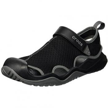 CROCS Swiftwater Mesh Deck Sandal M, Zuecos para Hombre, Negro