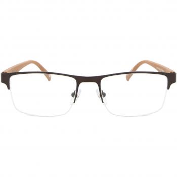 Gafas Recetadas Anti-Azules Semi Rimless Metálicas Marrones para Mujer - SmartBuy Collection
