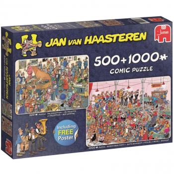Jumbo Jan van Haasteren Let's Party! 500/1000 Piece Colorful Puzzle