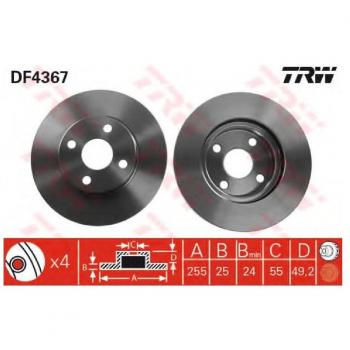 TRW Automotive AfterMarket DF4367 Brake Disc