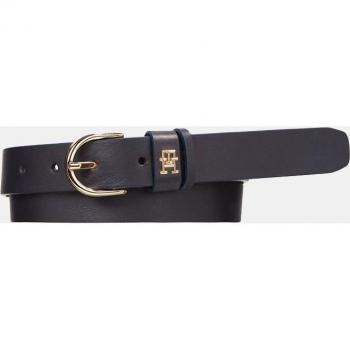 Elegant Blue Leather Belt with Metal Buckle - 95 cm / 38 Inches