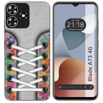 Funda de Silicona para Zte Blade A73 4G con Diseño de Zapatillas 04 y Dibujos