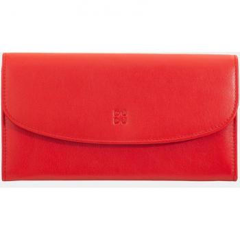 Cartera grande de mujer de piel Dudu con solapa y multi bolsillos, billetera continental de cuero, color variado, con bolsillos para tarjetas de crédito y cremallera
