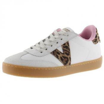 Zapatillas de Mujer Victoria Berlín Efecto Piel y Serraje Leopardo