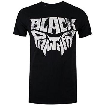 Black Panther Text Mask Camiseta, Negro