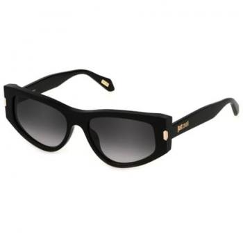 Just Cavalli Black Acetate Sunglasses SJC034 with Grey Lenses for Women, Size 55 MM
