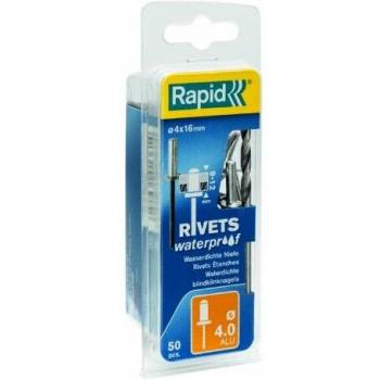 Remaches de Aluminio Impermeables Rapid 4 x 16 mm - Paquete de 50 piezas