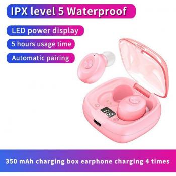 Auriculares Inalámbricos TWS Bluetooth 5.0 Mini Deportivos con Sonido Estéreo IPX5 Impermeables para Todos los Teléfonos Inteligentes