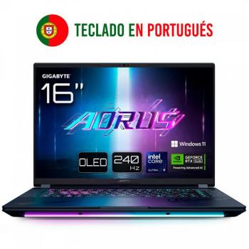 Portátil Gaming Gigabyte Aorus Master 16 Ultra 9-275HX, RTX 5090, 32GB RAM, 1TB SSD, OLED, Windows 11 Pro