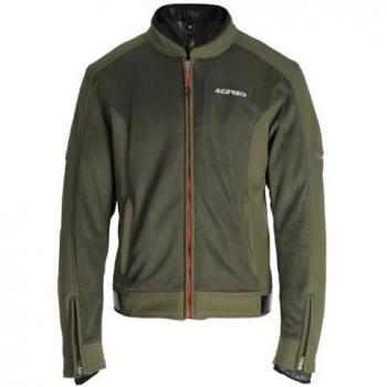 Acerbis Chaqueta de Moto Gordon Verde-Naranja, chaqueta textil impermeable para motocicletas, diseño de verano para hombre, talla 2XL