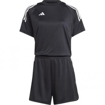 Sudadera de fútbol adidas Tiro24 mujer negra, con diseño deportivo, tejido transpirable, ajuste cómodo, logotipo adidas en el pecho y detalles en contraste