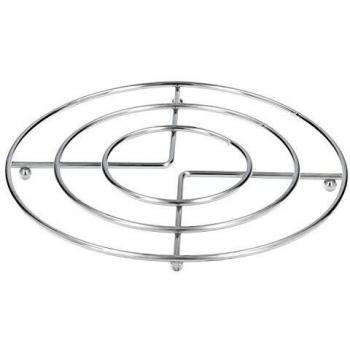 Salvamanteles Metalico Redondo, 22,5x22,5x5cm, Acabado Cromado