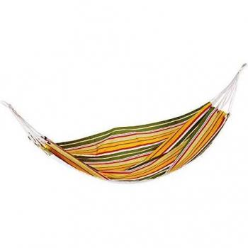 Outsunny Hamaca para Colgar 200x100 cm Color Naranja para 2 Personas para Playa Piscina Jardin Camping 70% Algodon