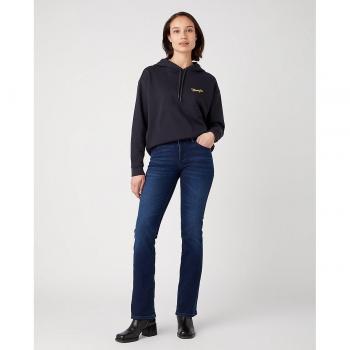 Wrangler Women's Mid-Rise Dark Blue Bootcut Jeans