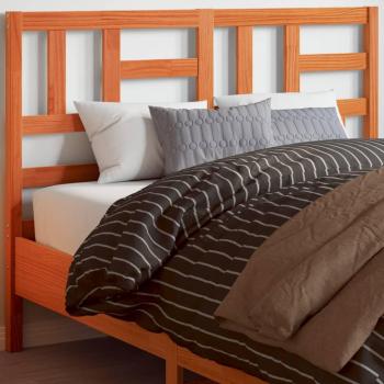 Cabecero de cama madera maciza de pino marrón cera 150 cm Vidaxl Marrón
