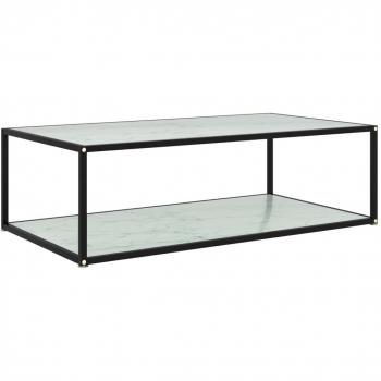 Mesa de salón blanca 120x60x35 cm en vidrio templado vidaXL