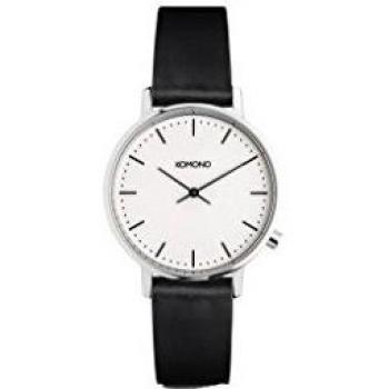 Komono Harlow Black Leather Women's Analog Quartz Watch
