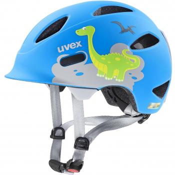 Casco de Ciclismo Uvex Oyo Style para Niños, Diseño Dino, Talla 46-50 cm, Color Azul Mate