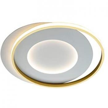 Plafón Led Limbos Blanco y Oro 3000K 4400Lm Integrado Semisuspendido