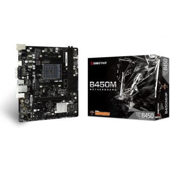 Biostar B450MHP Micro ATX Motherboard, AMD B450 Chipset, Socket AM4