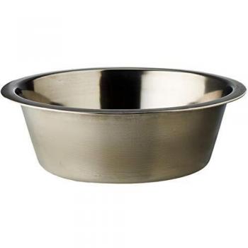 Arquivet Comedero, Bebedero Acero Inoxidable para Perro o Gato - Recipiente Comida para Mascotas - Plato alimentador de cerámico para Perros y Gatos - Cuenco para Perros y Gatos - 1,75 ml/21 cm, Metálico