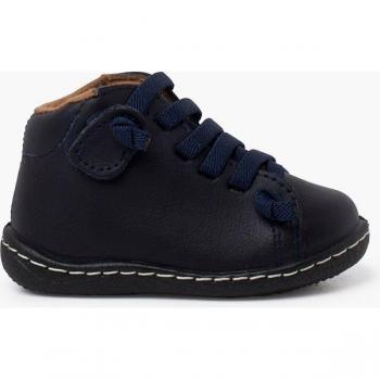 Botas de bebé niño de piel lavable con cordones elásticos