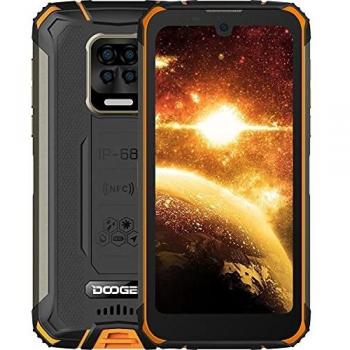 Doogee s59 moviles 2021 10050mah 4gb ram64gb rom ip68 ip69k movil resistente potente altavoz 2 w camara cuadruple 16mpcamara frontal 16mp smartphone android 10 4g 571 nfcgps naranja