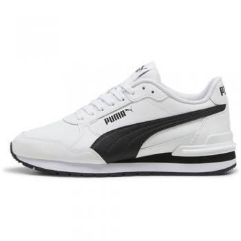 Puma Zapatillas Casual de Niños ST Runner V4 L, Color Blanco Puro y Negro, Talla 38