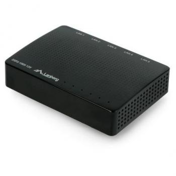 Switch Lanberg DSP2-1005-12V - Switch No administrado Gigabit Ethernet Negro de 5 Puertos