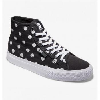 Botín Chica DC Shoes Manual Black Polka - Botín de mujer, color negro con estampado de lunares, diseño moderno y casual, material sintético, suela de goma para mayor tracción y comodidad, ideal para uso diario