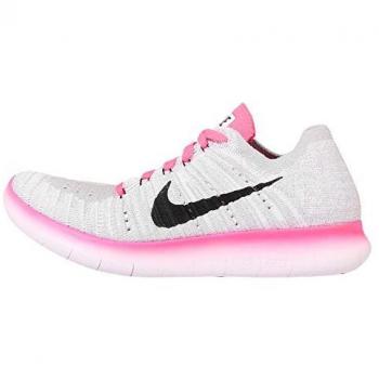 Nike Free RN Flyknit (GS), Zapatillas de Running Niñas, Blanco (Blanco (White / Black-Pink Pow-Wolf Grey), 37.5 EU