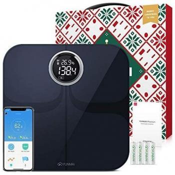 YUNMAI Premium Báscula de Baño Grasa Corporal Digital Precisión Bluetooth iOS y Aplicación de Android, 10 Datos Corporales Multiusuario Compatibles con Apple Health, Google Fit