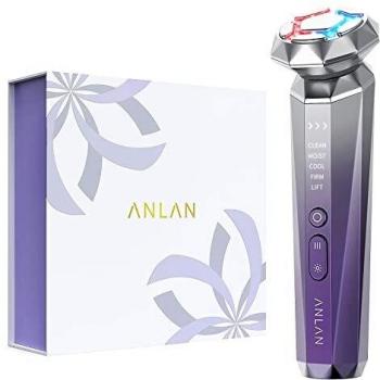 ANLAN multipolar Radiofrecuencia Facial, Masajeador facial eléctrico, modo Calor y Frío, LED Luz Terapía