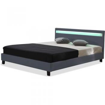 Cama LED Maria - 160 x 200 cm - Gris