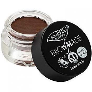 Purobio Browmade Gel de Cejas 4 ml - Tono 02 Warm Brown, crema compacta para definir y rellenar cejas