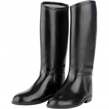 Rojo caballo Junior Childs Tall botas de equitación para todos los tamaños de goma PVC cartucho negro, negro