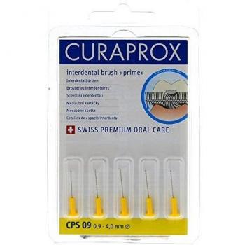 Curaprox Brocha Interdental Prime CPS 09 - Pack de 5 unidades, incluye mango
