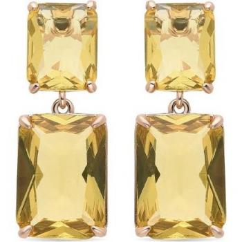 Pendientes Luxenter Ughan con Padparadscha acabados en oro amarillo de 18K