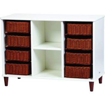 Bambino White Shallow Basket Tray Storage Unit
