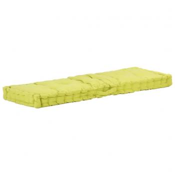 Cojín para palés de algodón 120x40x7 cm en color verde, negro, antracita y gris - Cojín decorativo de asiento para muebles de salón